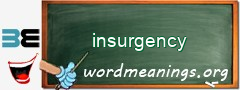 WordMeaning blackboard for insurgency